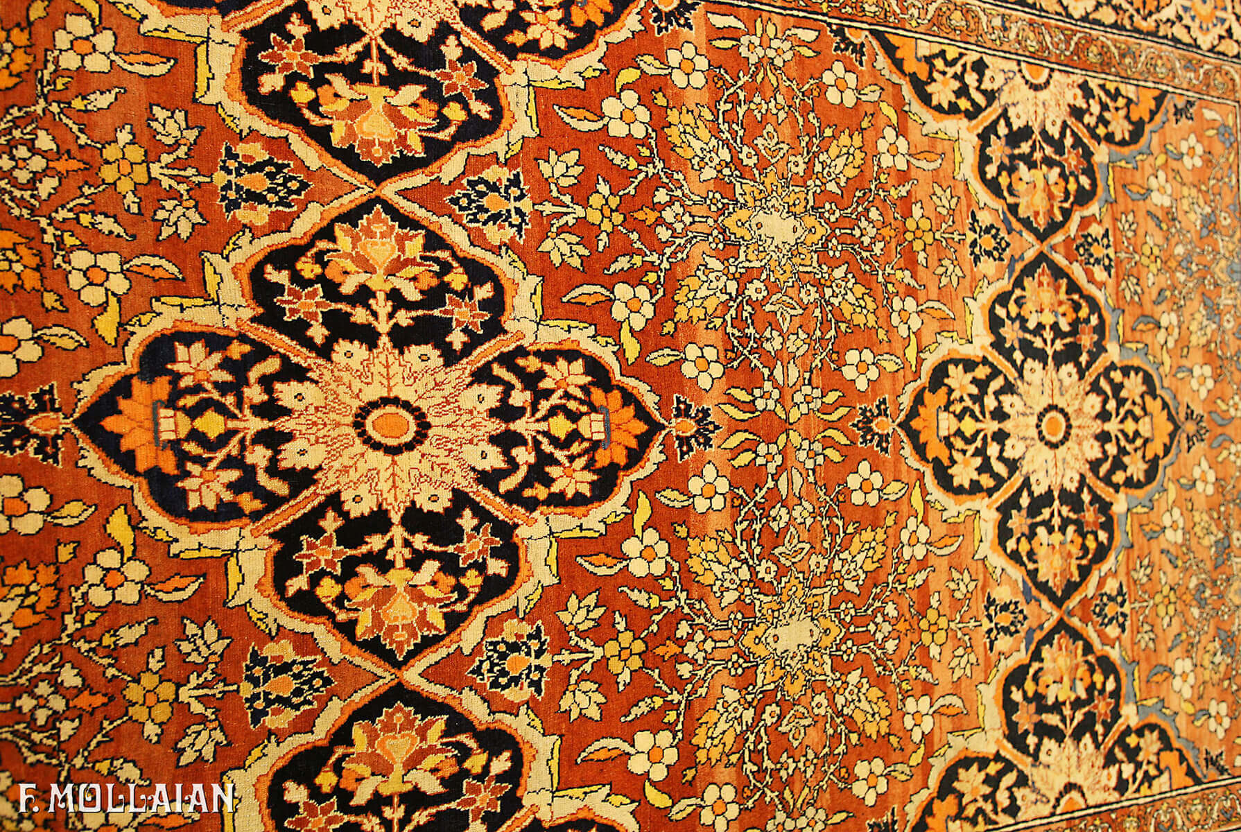 Tapis Persan Antique Tabriz Hadji djalili n°:28313292